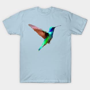 Lowpoly Hummingbird  (Blue Version) T-Shirt